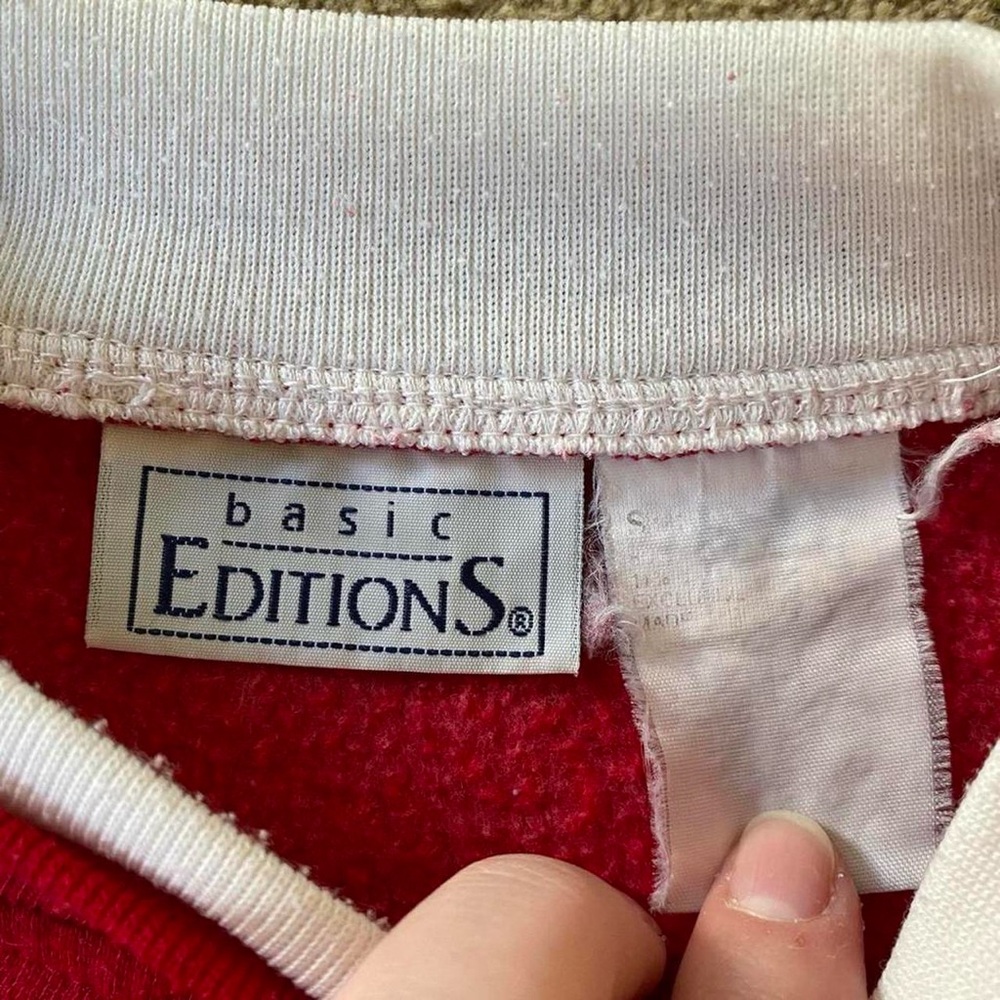 Basic Editions Double Collared Christmas Crewneck - image 4